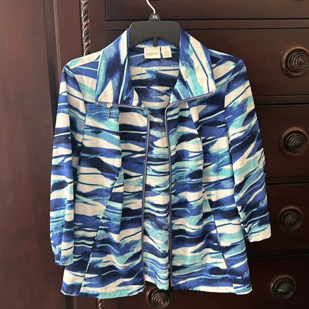 Multi colors of blue Zenergy jacket size 1